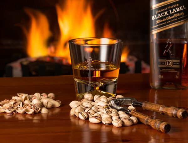 pistachios, whisky, liquor