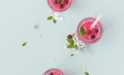 Cocktail Limonade Framboise, Menthe, Fleur d’Oranger